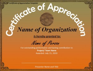 certificate of appreciation template