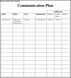 communication plan template