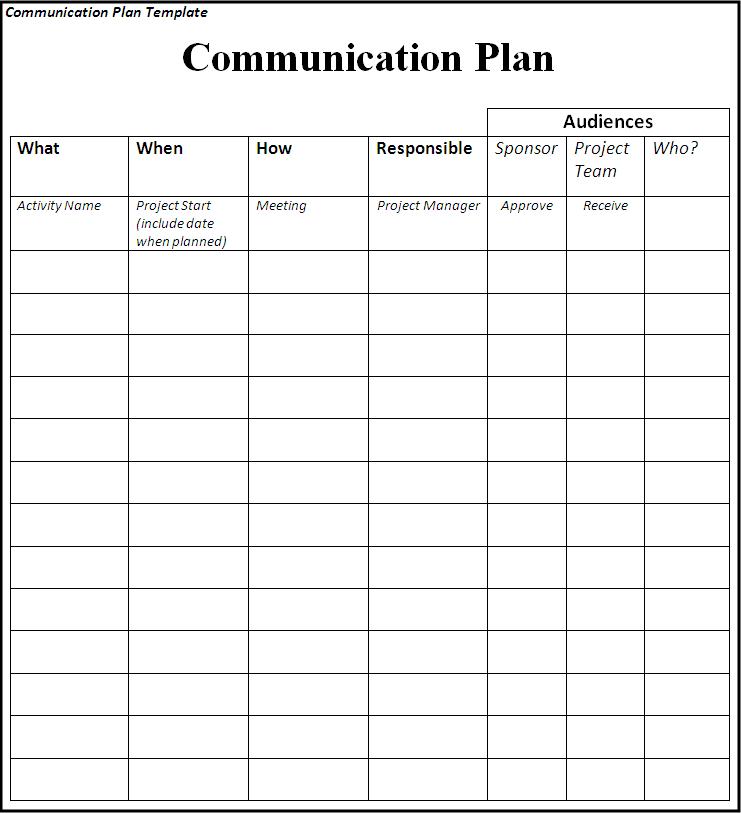 Communication Plan Communication Plan For Construction Project