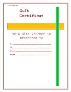Gift Certificate Template on Gift Certificate Template