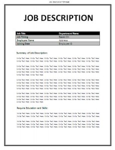 job description template