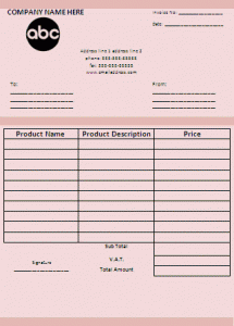 purchase invoice template