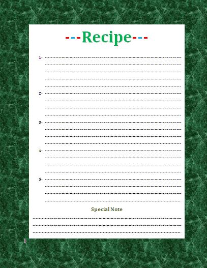 Download Recipe Card Template Related posts Wedding Card Template 