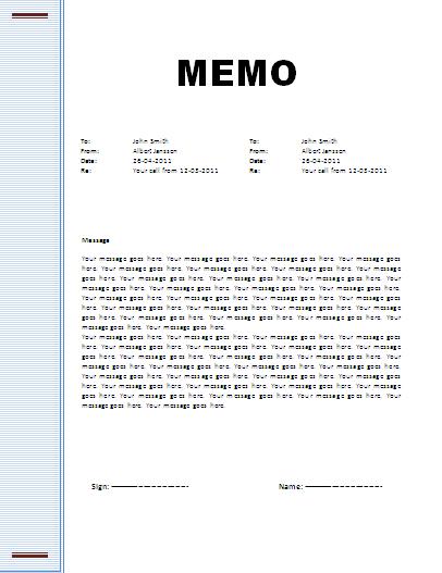 Memo Template | Professional Word Templates