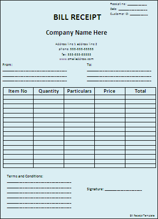 bills sample bills sample