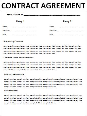 Blank Contract Template | Professional Word Templates