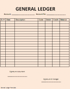 General ledger template