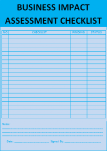 Impact assessment template