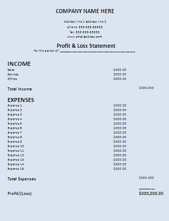 Ford profit and loss statement #7