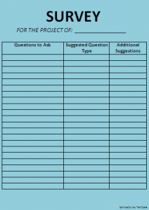 Sample survey template