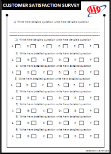 Satisfaction survey template