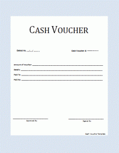 Cash Voucher Template | Professional Word Templates