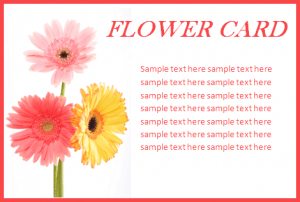 flower card template
