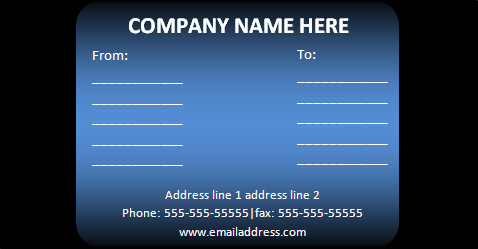 Mailing label template