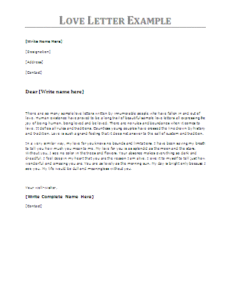 Love Letter Samples | 4+ MS Word & PDF Formats | Professional Word