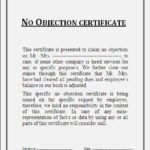 No Objection Certificate Templates