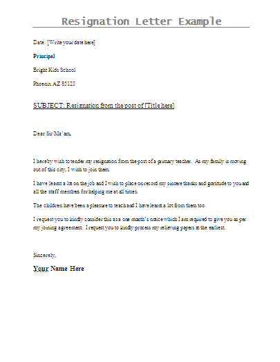 Resignation Letter Samples | 6+ Word & PDF Formats | Professional Word