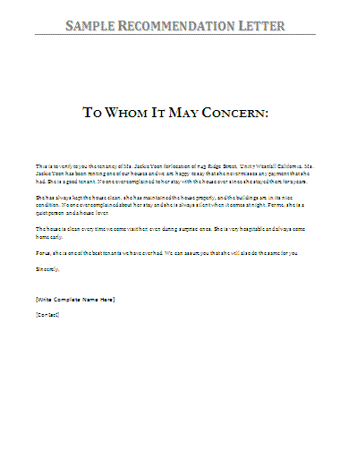 Recommendation Letter Samples Professional Word Templates free-teacher-recommendation-letter-template-with-samples-pdf-word