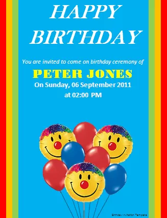 birthday invitation templates