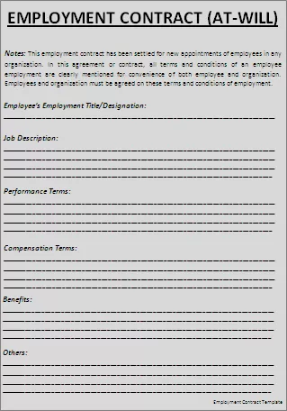 employment contract template