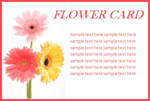 flower card template
