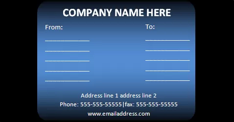 mailing label template