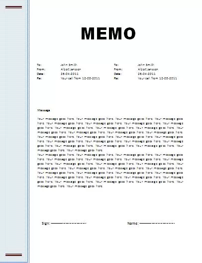 Memo Template