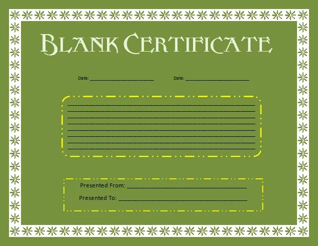 Certificate of Excellence Template