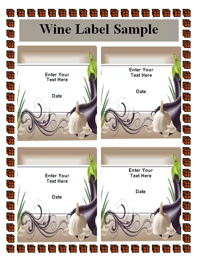 Wine Label templates